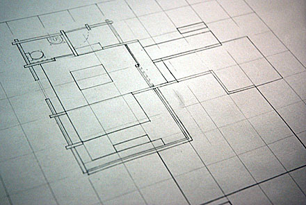 Project 2: Writer's studio scale plan of scheme.